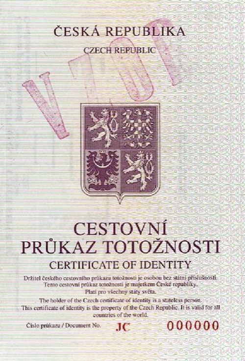 Дорожный паспорт для лиц без гражданства или без документов