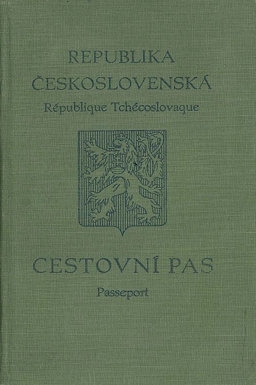 Паспорт Чехословакии, выдан в 1937-м году